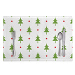 Christmas Tree And Star Pattern Print Placemat