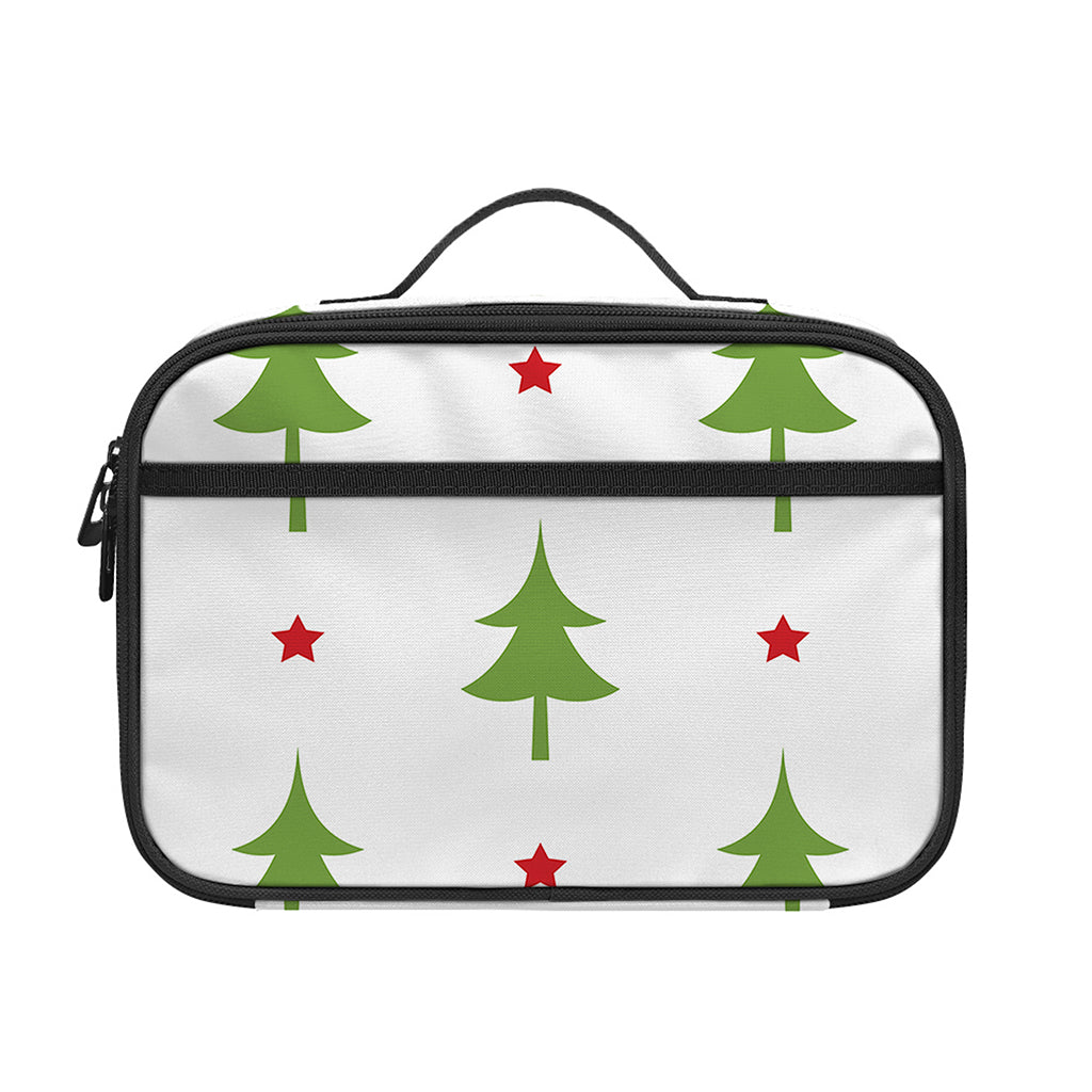 Christmas Tree And Star Pattern Print Portable Lunch Bag