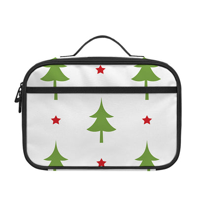 Christmas Tree And Star Pattern Print Portable Lunch Bag