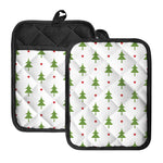 Christmas Tree And Star Pattern Print Pot Holders With Pocket
