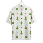 Christmas Tree And Star Pattern Print Rayon Hawaiian Shirt