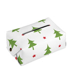 Christmas Tree And Star Pattern Print Rectangle Tissue Box Cover