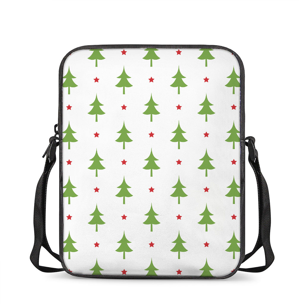 Christmas Tree And Star Pattern Print Rectangular Crossbody Bag