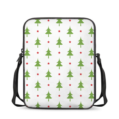 Christmas Tree And Star Pattern Print Rectangular Crossbody Bag