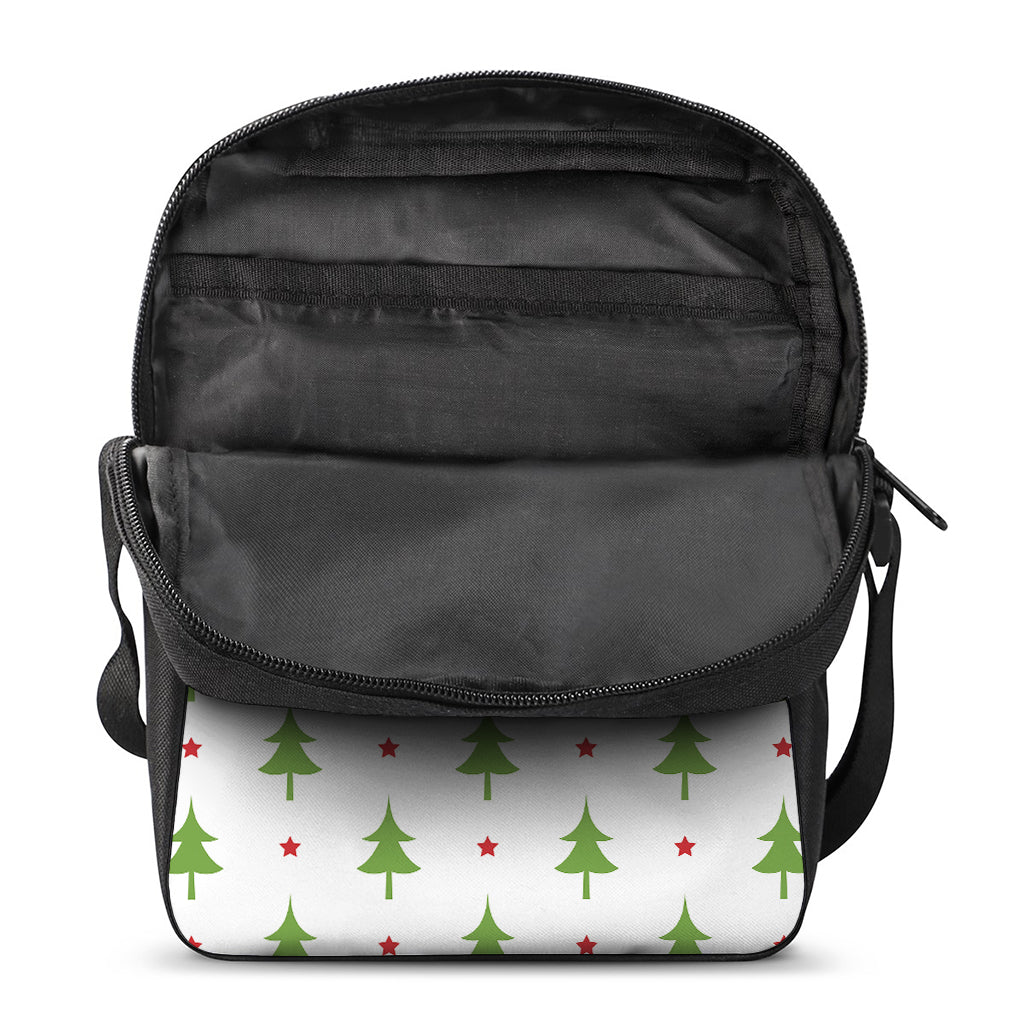 Christmas Tree And Star Pattern Print Rectangular Crossbody Bag