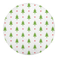 Christmas Tree And Star Pattern Print Round Blanket