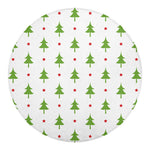 Christmas Tree And Star Pattern Print Round Blanket