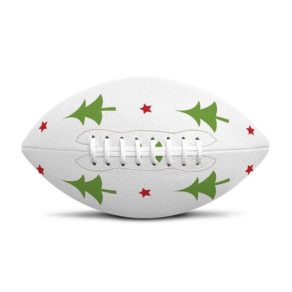 Christmas Tree And Star Pattern Print Rugby Ball