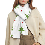 Christmas Tree And Star Pattern Print Scarf