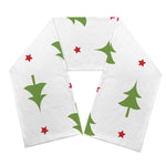 Christmas Tree And Star Pattern Print Scarf
