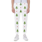 Christmas Tree And Star Pattern Print Scuba Joggers