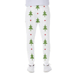 Christmas Tree And Star Pattern Print Scuba Joggers