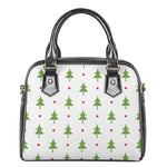 Christmas Tree And Star Pattern Print Shoulder Handbag