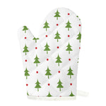 Christmas Tree And Star Pattern Print Single Oven Mitt