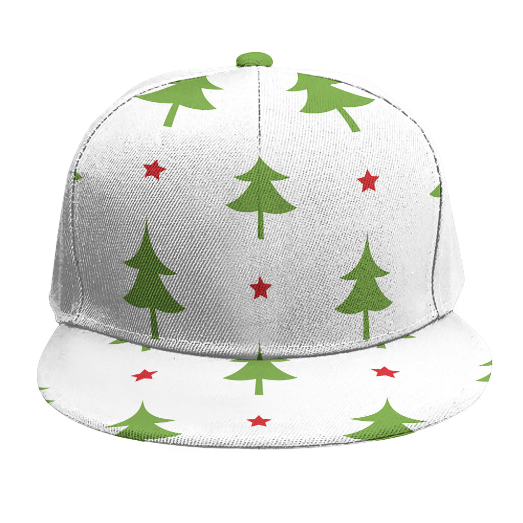 Christmas Tree And Star Pattern Print Snapback Cap