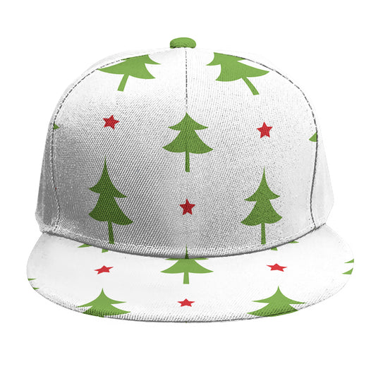 Christmas Tree And Star Pattern Print Snapback Cap