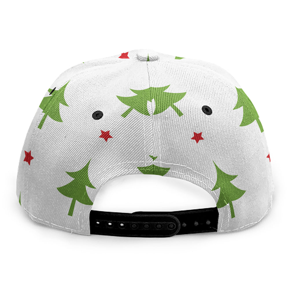 Christmas Tree And Star Pattern Print Snapback Cap