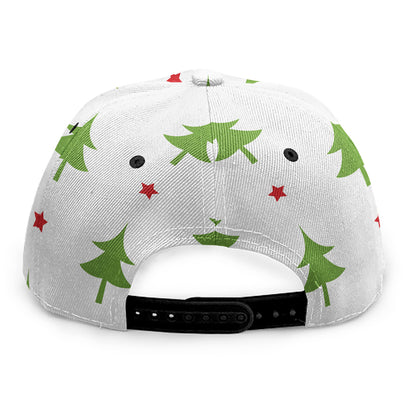Christmas Tree And Star Pattern Print Snapback Cap