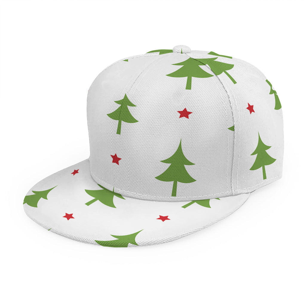 Christmas Tree And Star Pattern Print Snapback Cap