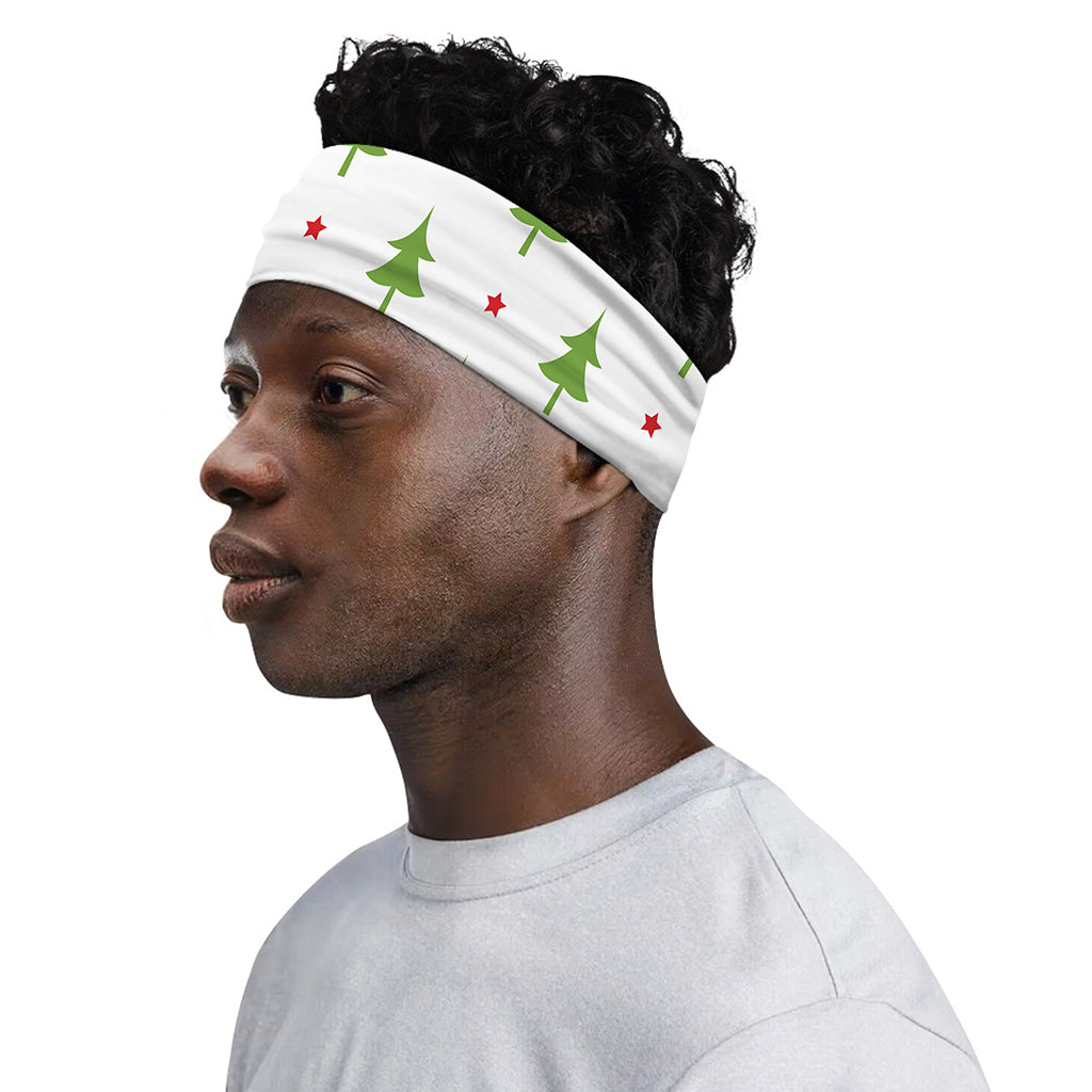Christmas Tree And Star Pattern Print Sports Headband