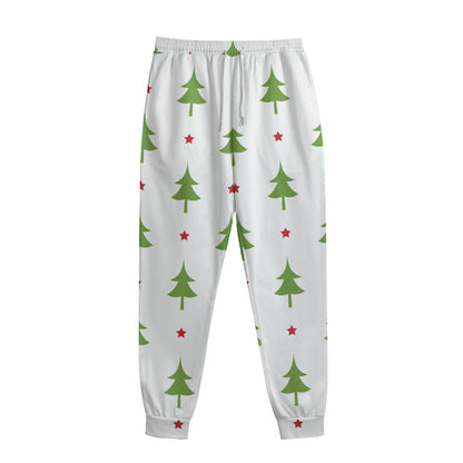 Christmas Tree And Star Pattern Print Sweatpants