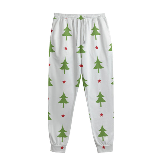 Christmas Tree And Star Pattern Print Sweatpants
