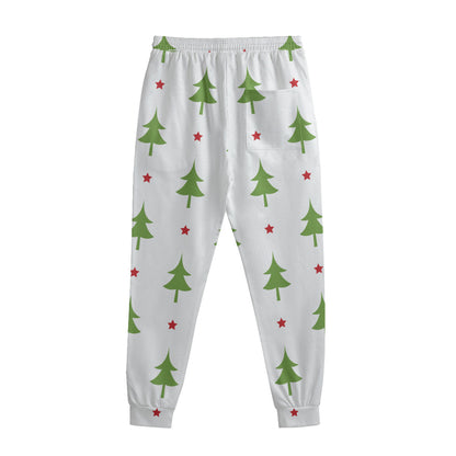 Christmas Tree And Star Pattern Print Sweatpants