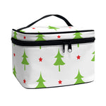 Christmas Tree And Star Pattern Print Travel Makeup Bag