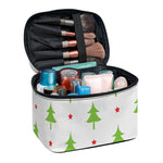 Christmas Tree And Star Pattern Print Travel Makeup Bag