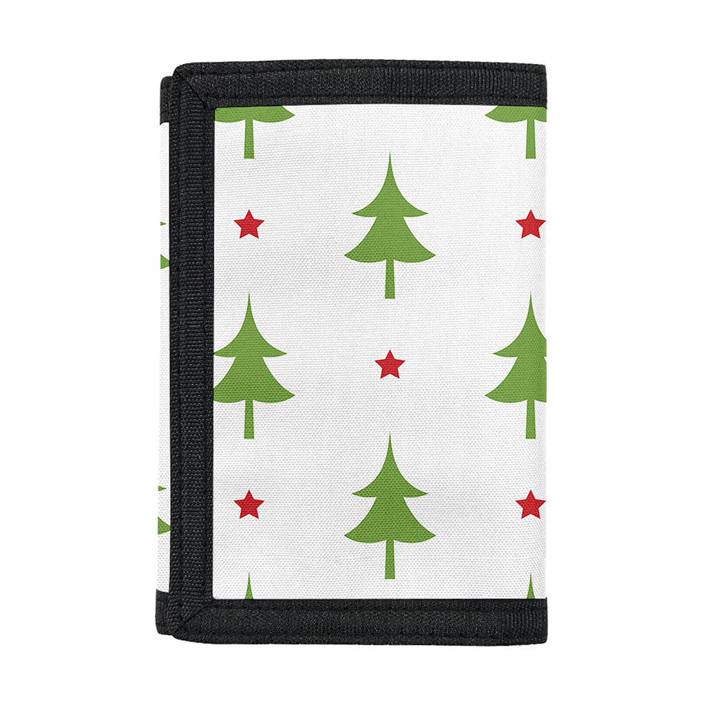 Christmas Tree And Star Pattern Print Trifold Wallet