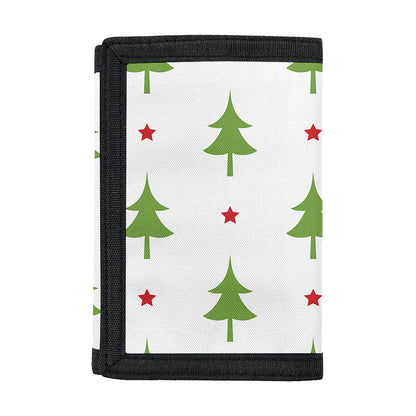 Christmas Tree And Star Pattern Print Trifold Wallet