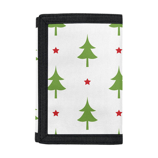 Christmas Tree And Star Pattern Print Trifold Wallet