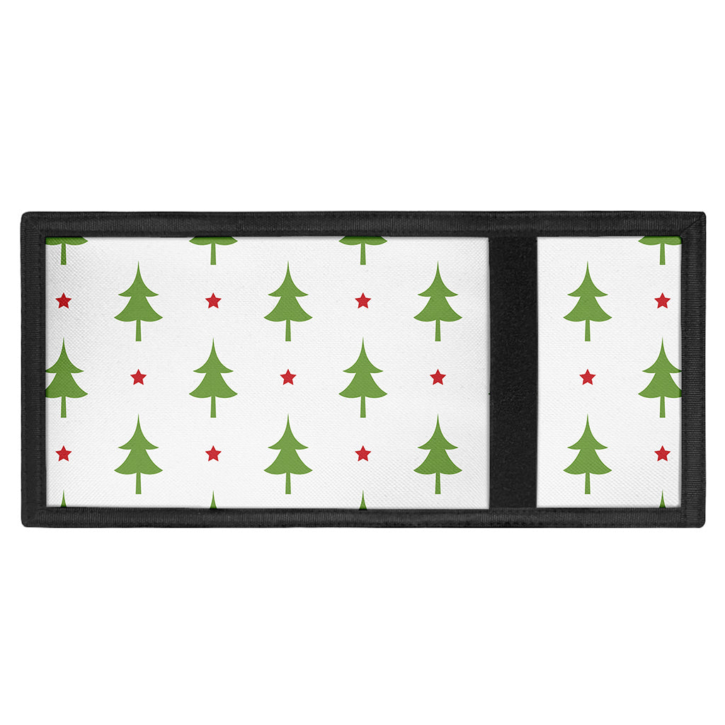 Christmas Tree And Star Pattern Print Trifold Wallet