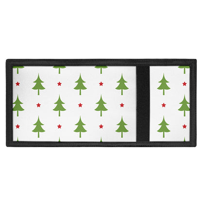 Christmas Tree And Star Pattern Print Trifold Wallet