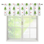 Christmas Tree And Star Pattern Print Window Valance
