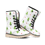 Christmas Tree And Star Pattern Print Winter Boots