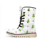 Christmas Tree And Star Pattern Print Winter Boots
