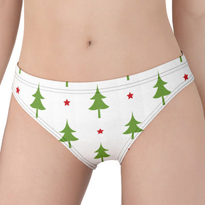 Christmas Tree And Star Pattern Print Women's Panties