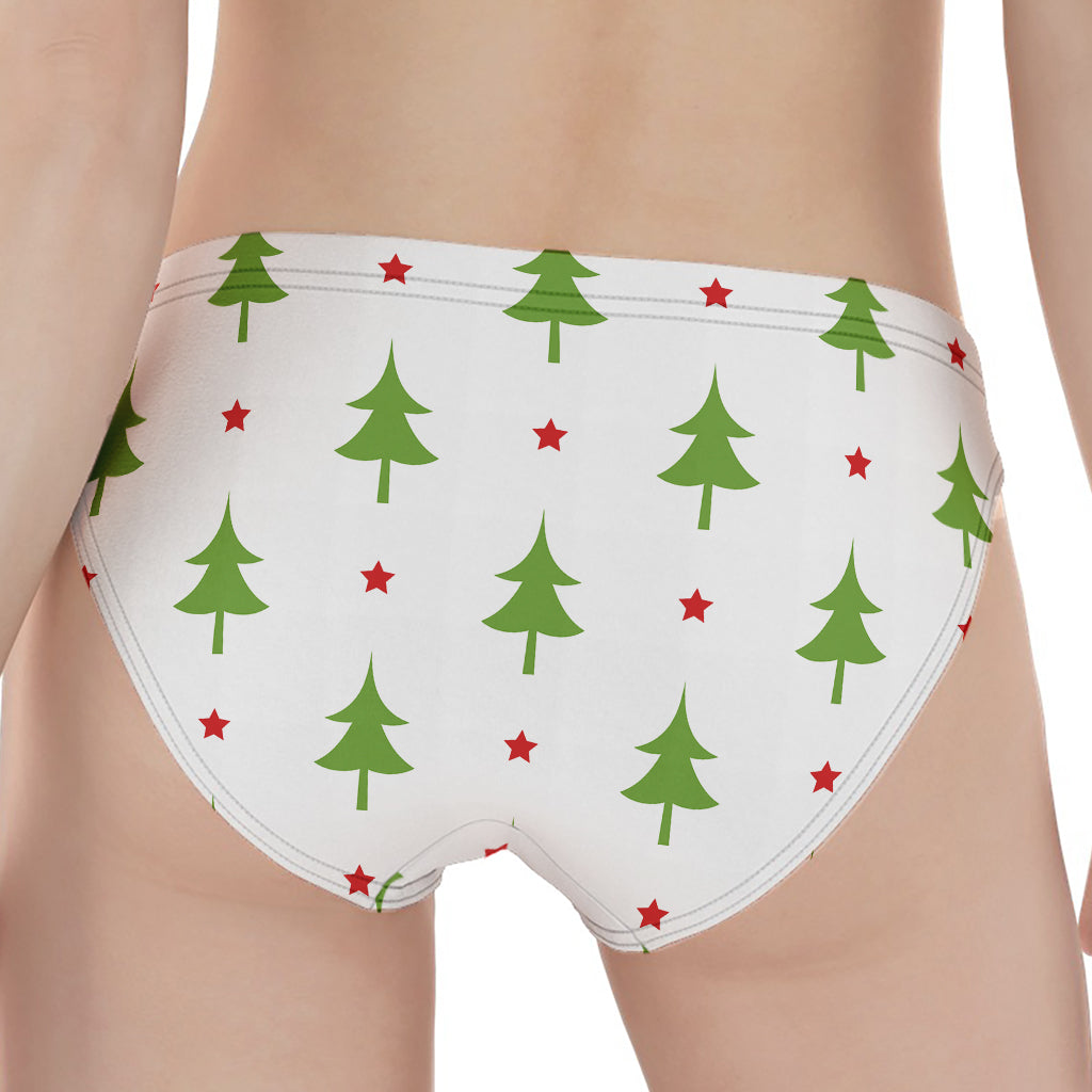 Christmas Tree And Star Pattern Print Women's Panties