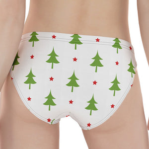 Christmas Tree And Star Pattern Print Women's Panties