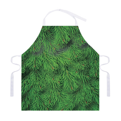 Christmas Tree Branches Print Adjustable Apron