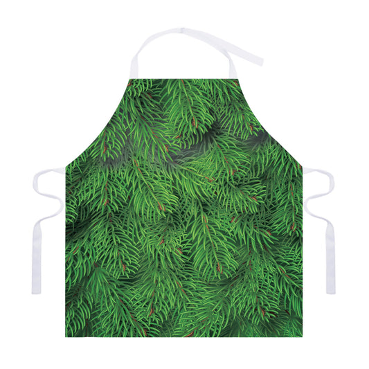 Christmas Tree Branches Print Adjustable Apron