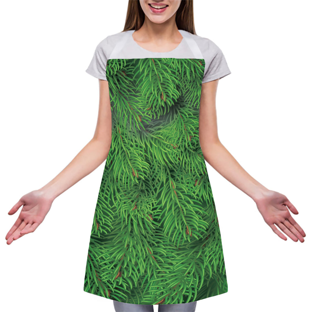 Christmas Tree Branches Print Adjustable Apron