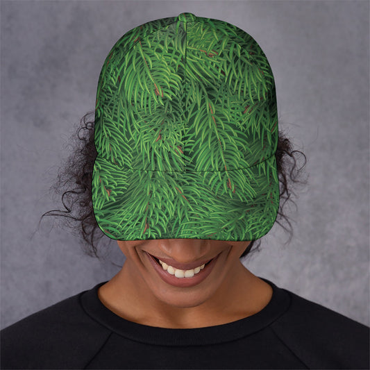 Christmas Tree Branches Print Baseball Cap