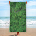 Christmas Tree Branches Print Beach Towel