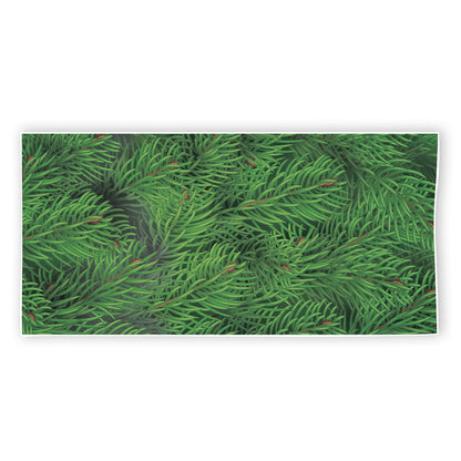 Christmas Tree Branches Print Beach Towel