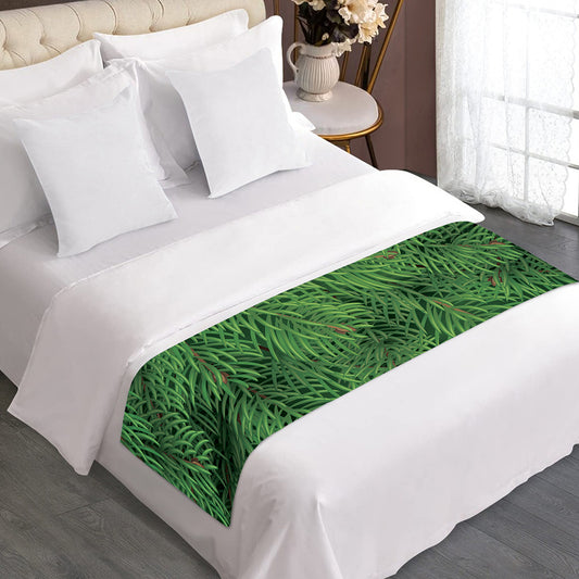 Christmas Tree Branches Print Bed Runner