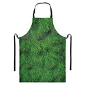 Christmas Tree Branches Print Bib Apron With Pocket