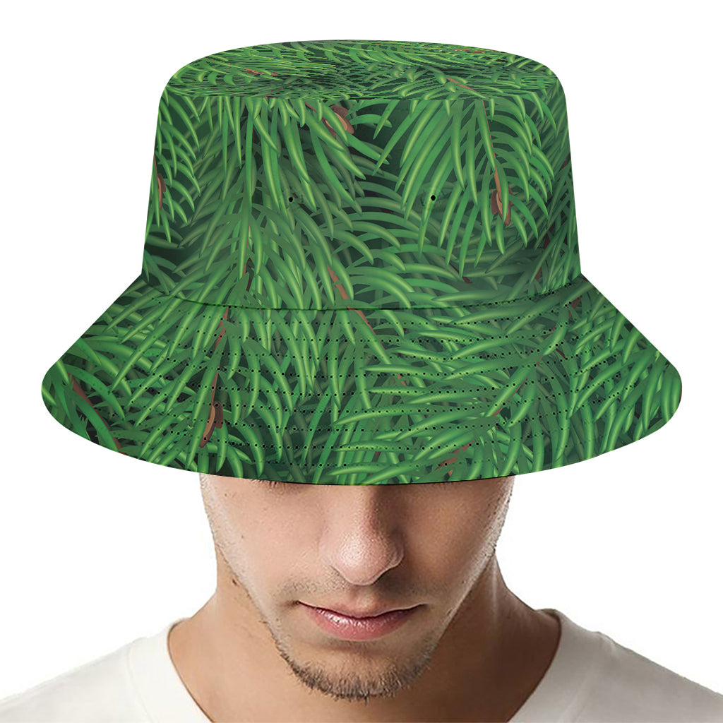 Christmas Tree Branches Print Bucket Hat