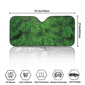 Christmas Tree Branches Print Car Windshield Sun Shade